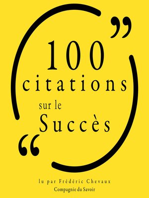 cover image of 100 citations sur le succès